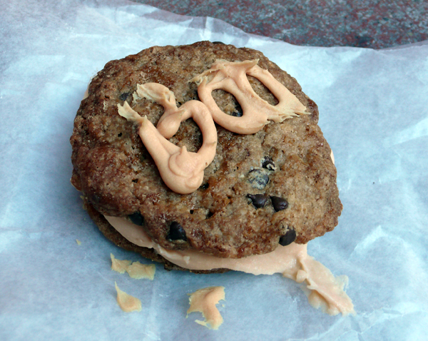 chocolate chip cookie sandwich, halloween style! $4.25