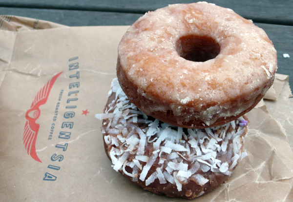 glazed and chocolate-coconut are both delicious.