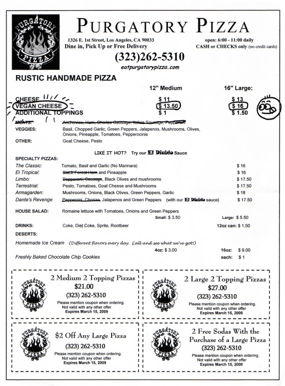 purgatory pizza menu (click to enlarge)