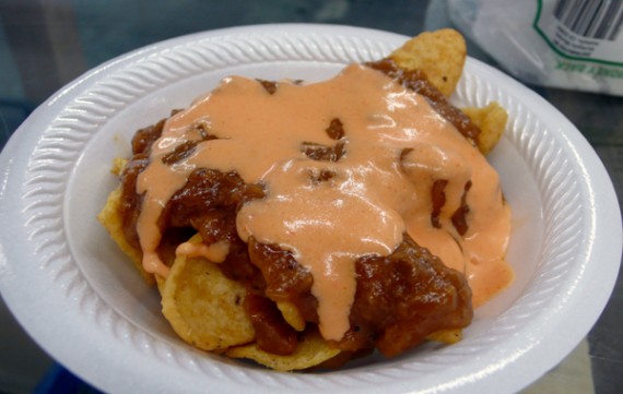 frito pie! fritos smothered with chili and cheese.