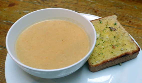 soup and garlic bread £3.25