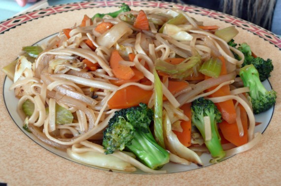 yakisoba noodles sauteed garden vegetables with soba or udon noodles. $13