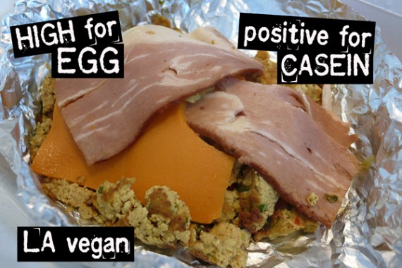 LA Vegan Thai: Cowgirl Pancake tested HIGH for Egg and POSITVE for Casein