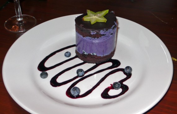 chivu's timbale: a long time favourite daily special, a chocolate sponge and cheesecake layered combination. ₤7